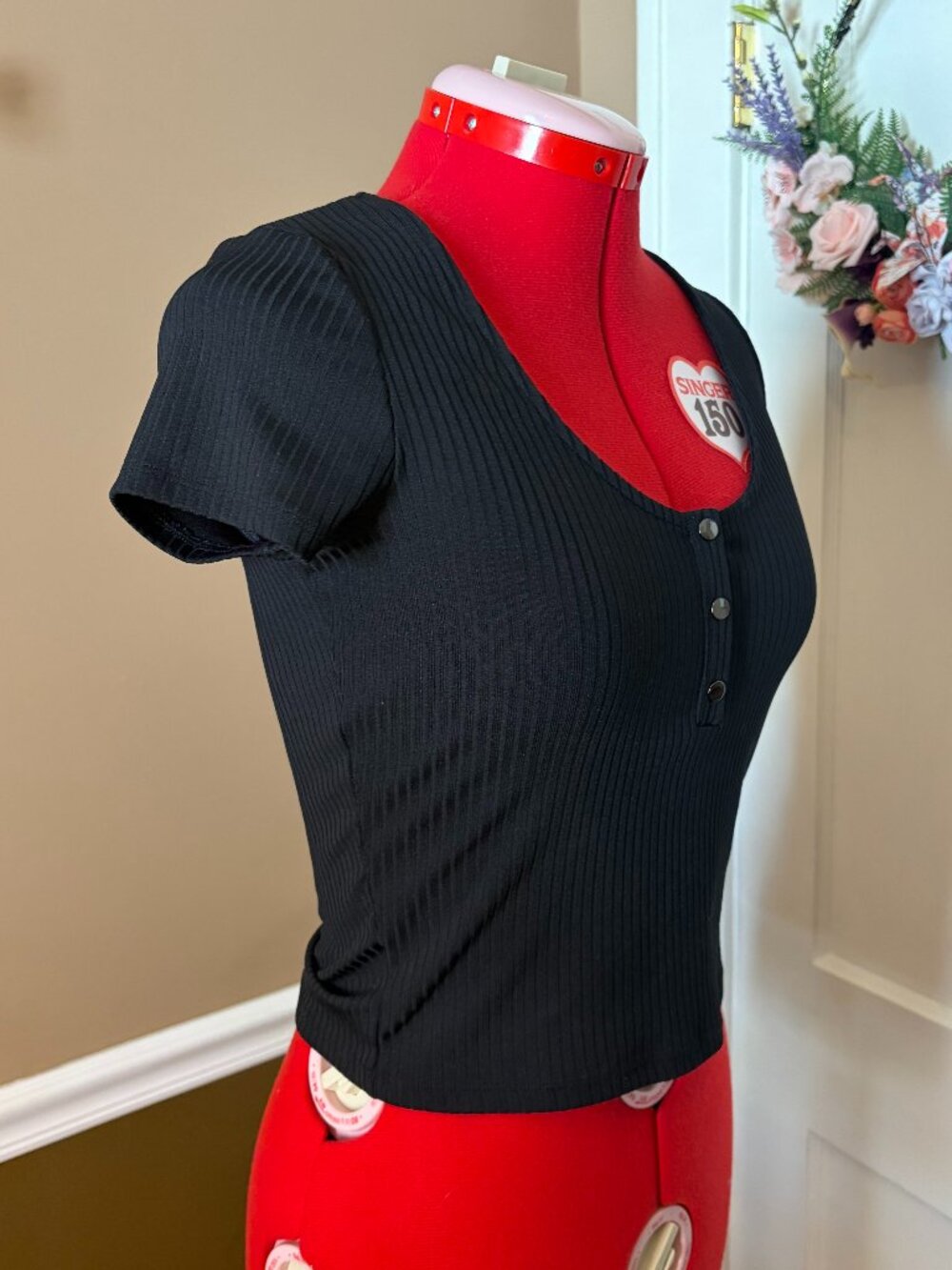 Victoria Secret "Sport" Short Black Top
